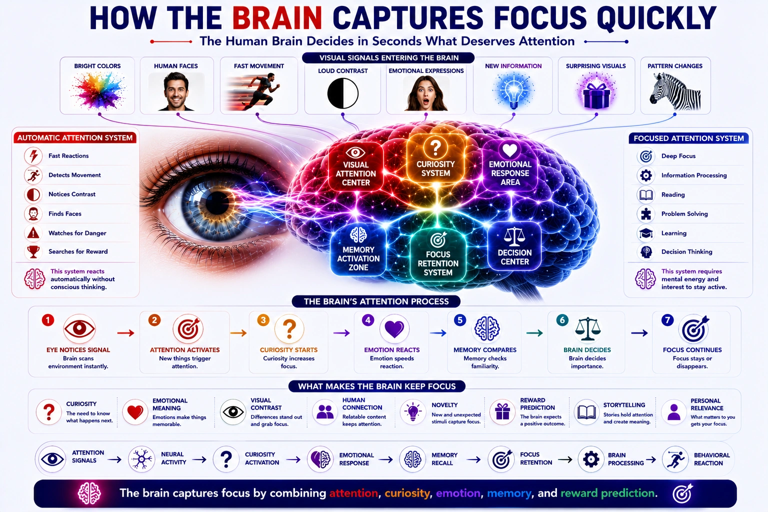 how the brain captures focus quickly